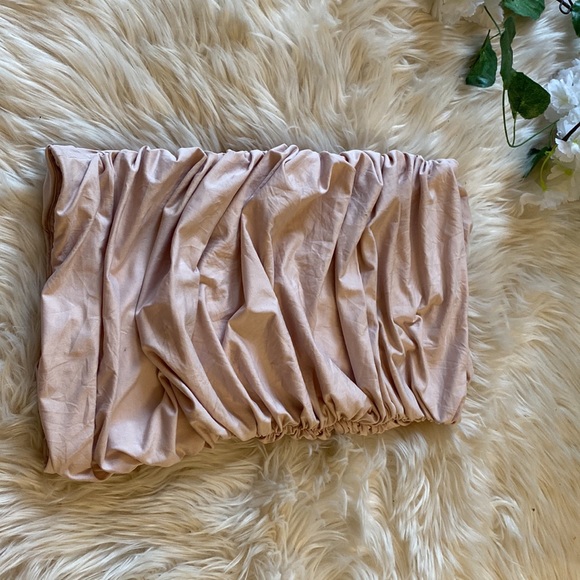 Pink Ruched Tube Top - Picture 2 of 6